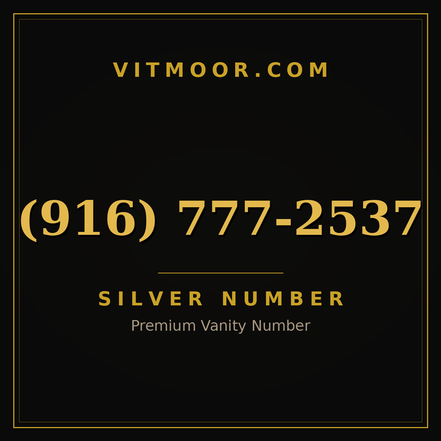 VITMOOR Silver premium number (916) 777-2537