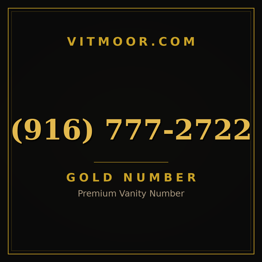 VITMOOR Gold premium number (916) 777-2722