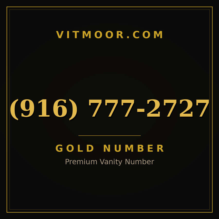 VITMOOR Gold premium number (916) 777-2727