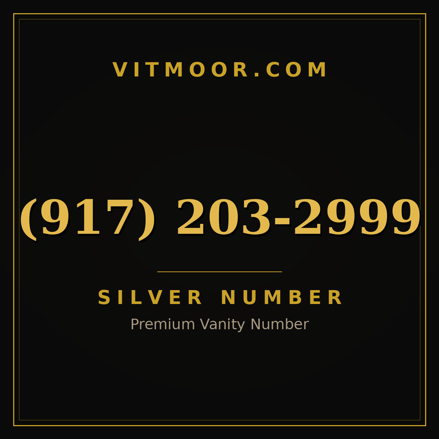VITMOOR Silver premium number (917) 203-2999