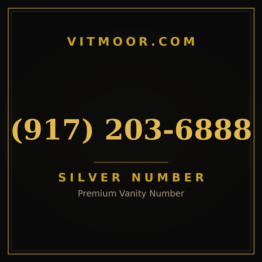 VITMOOR Silver premium number (917) 203-6888
