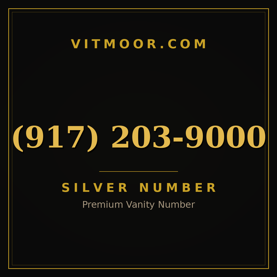 VITMOOR Silver premium number (917) 203-9000