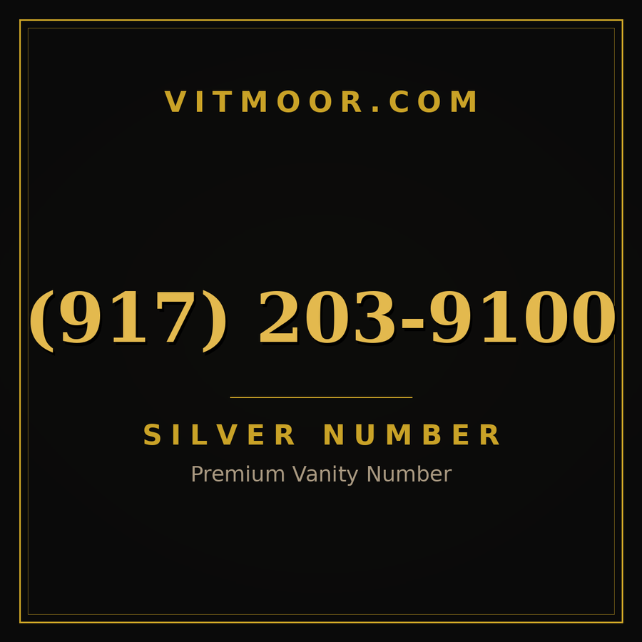 VITMOOR Silver premium number (917) 203-9100