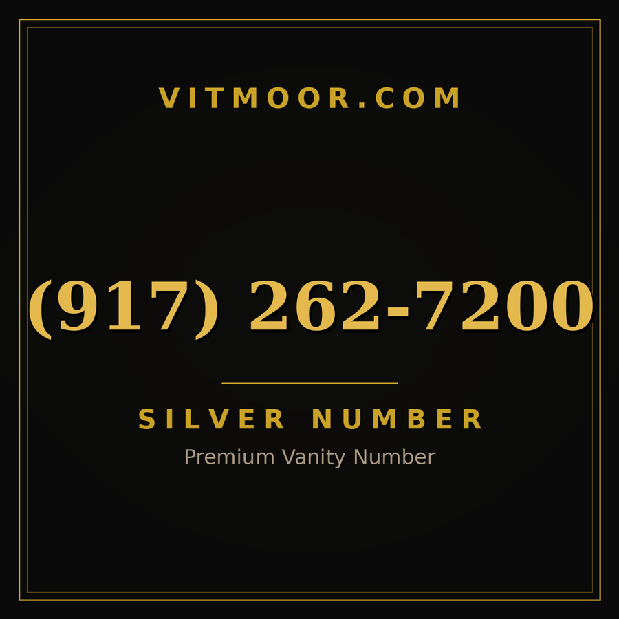 VITMOOR Silver premium number (917) 262-7200