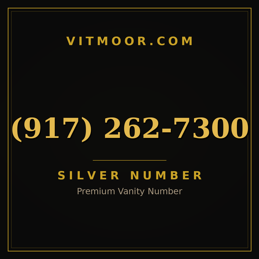 VITMOOR Silver premium number (917) 262-7300