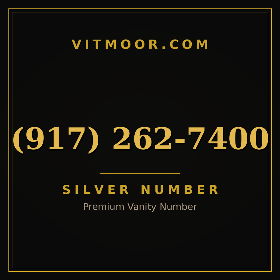 VITMOOR Silver premium number (917) 262-7400
