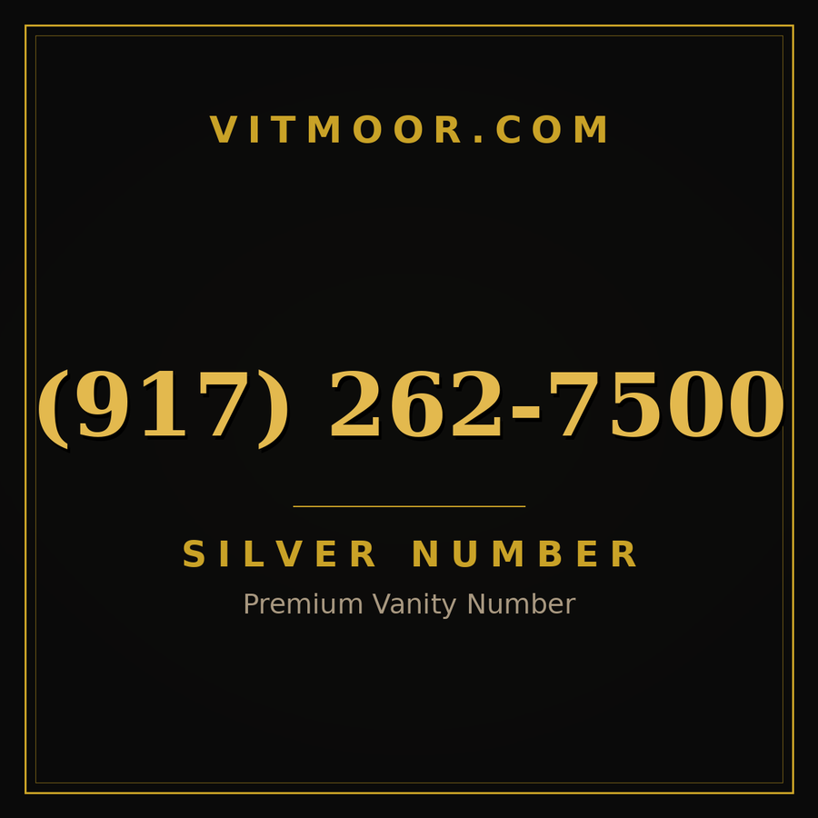 VITMOOR Silver premium number (917) 262-7500