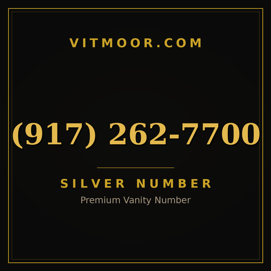 VITMOOR Silver premium number (917) 262-7700