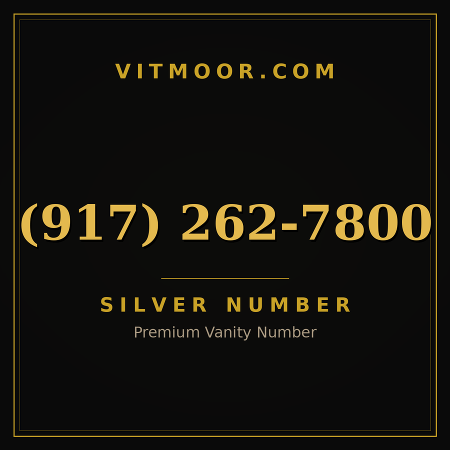 VITMOOR Silver premium number (917) 262-7800