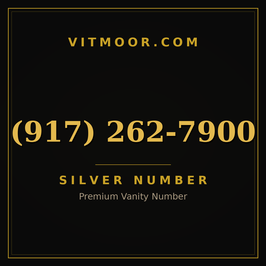 VITMOOR Silver premium number (917) 262-7900