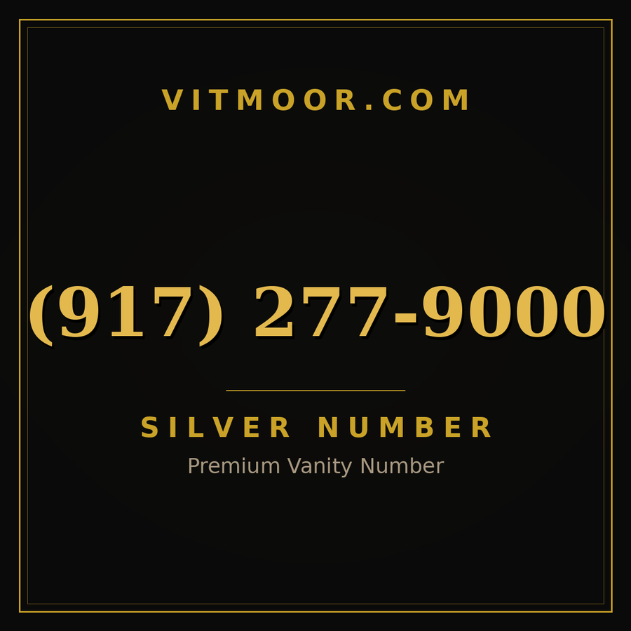 VITMOOR Silver premium number (917) 277-9000