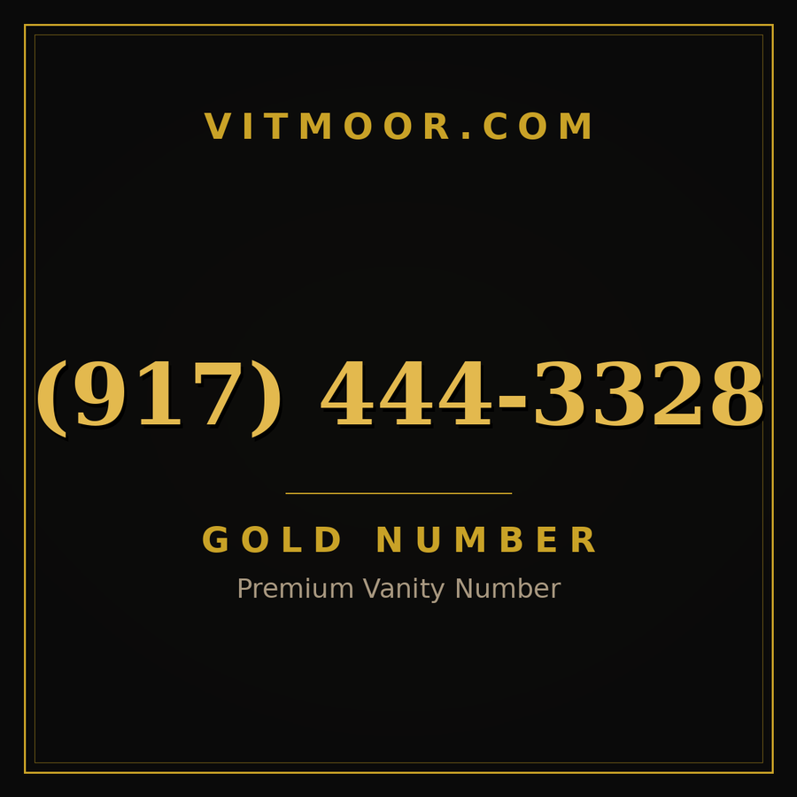 VITMOOR Gold premium number (917) 444-3328