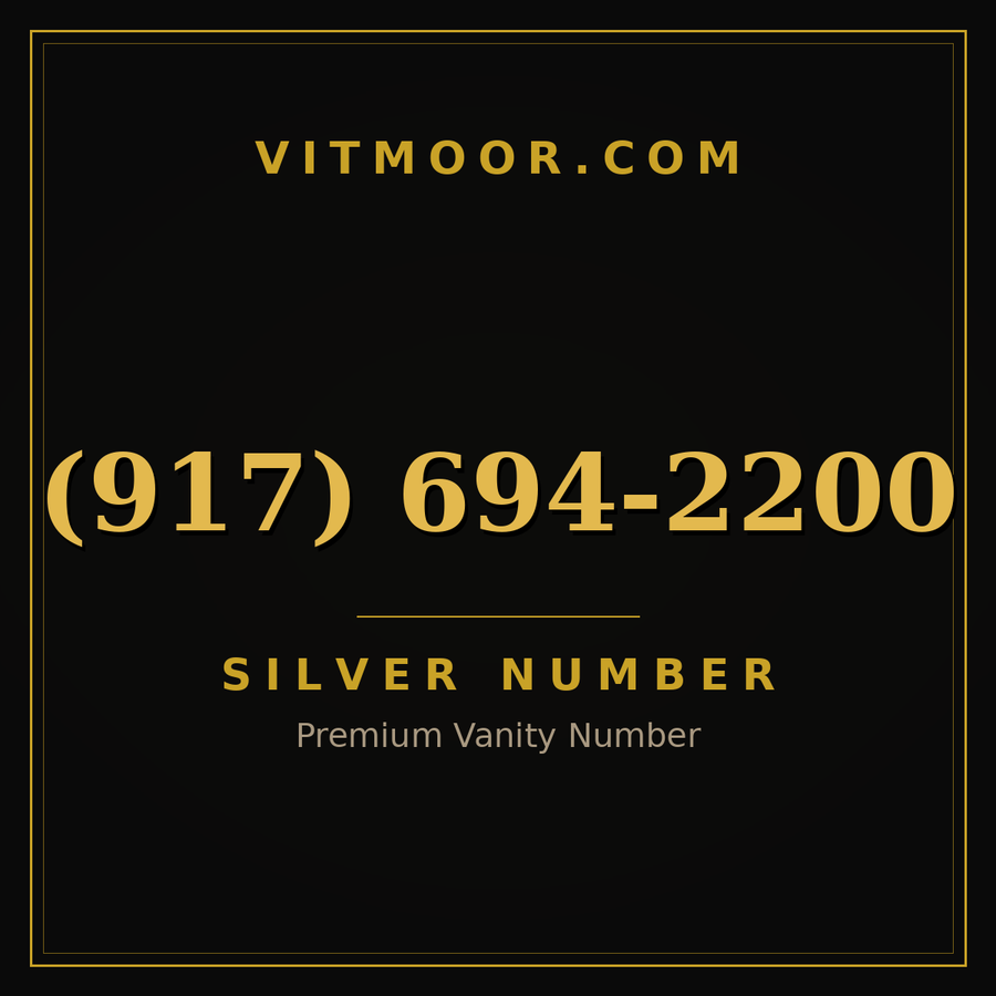 VITMOOR Silver premium number (917) 694-2200
