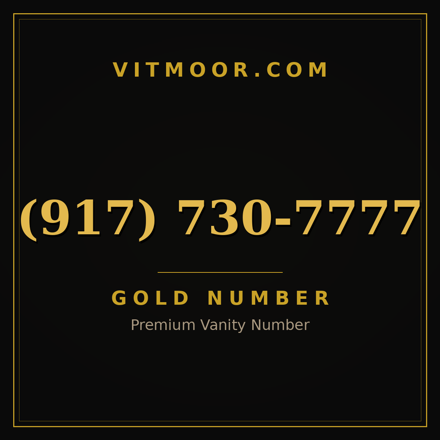 VITMOOR Gold premium number (917) 730-7777