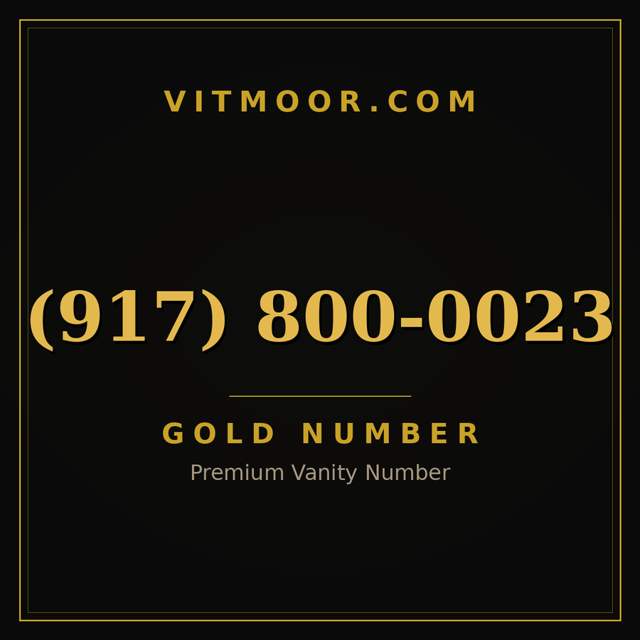 VITMOOR Gold premium number (917) 800-0023