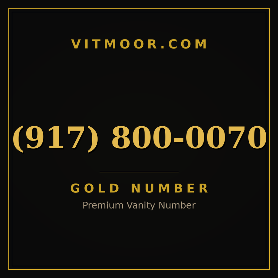 VITMOOR Gold premium number (917) 800-0070