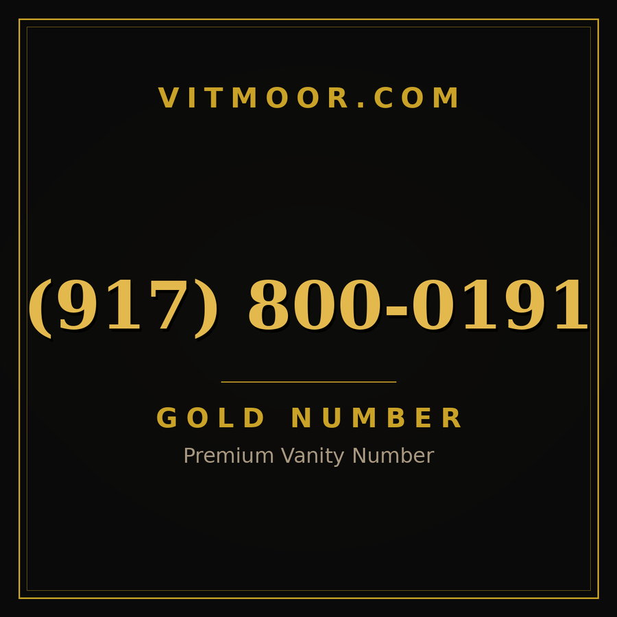 VITMOOR Gold premium number (917) 800-0191