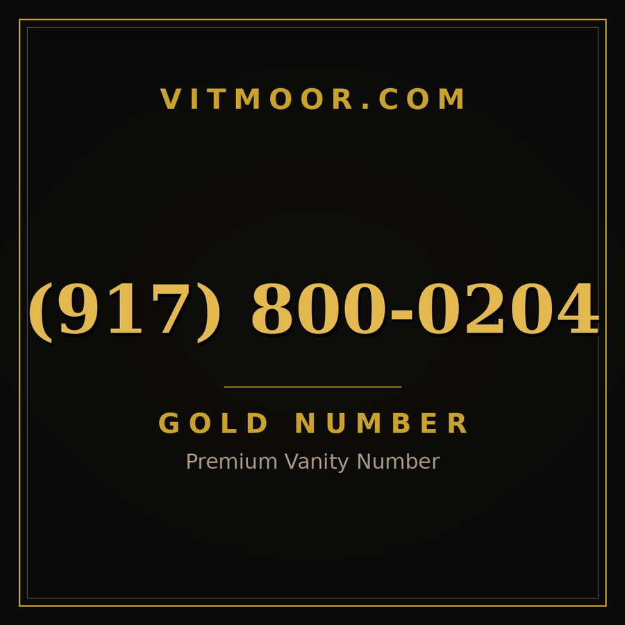 VITMOOR Gold premium number (917) 800-0204