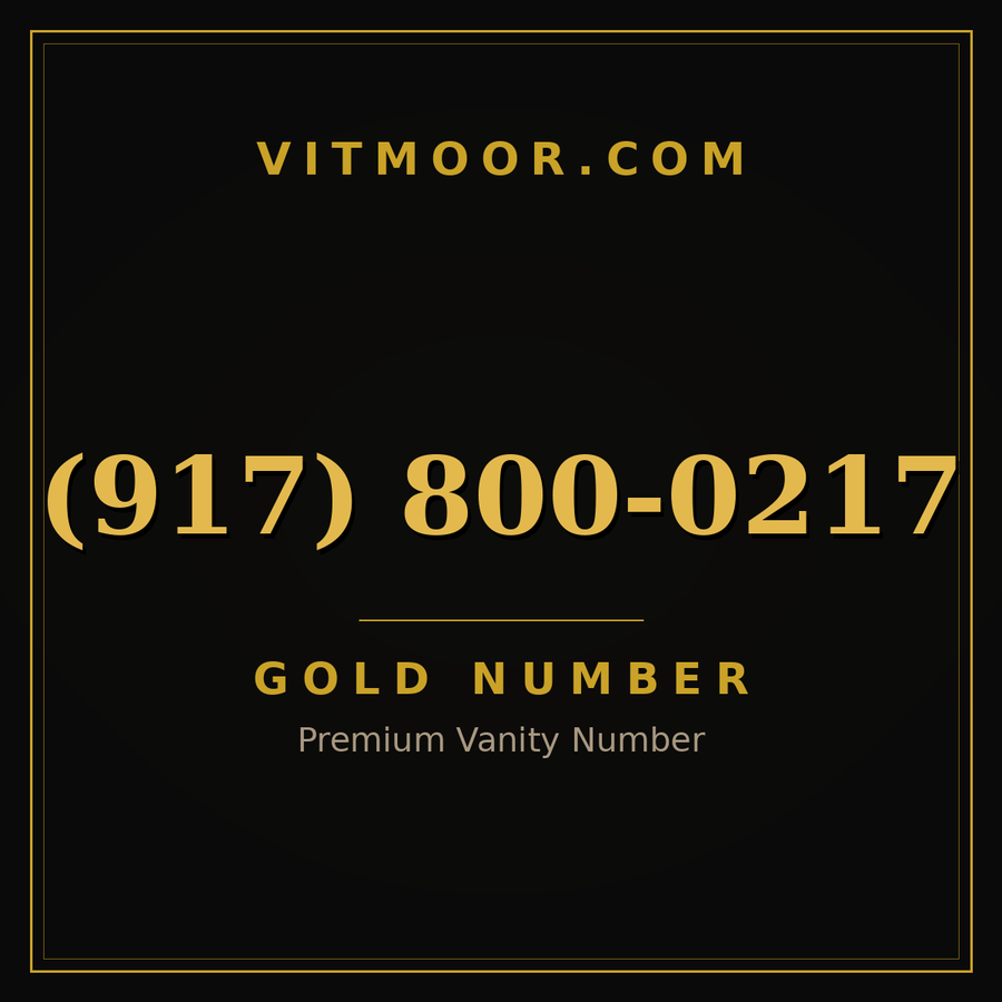 VITMOOR Gold premium number (917) 800-0217