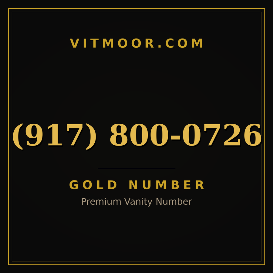 VITMOOR Gold premium number (917) 800-0726