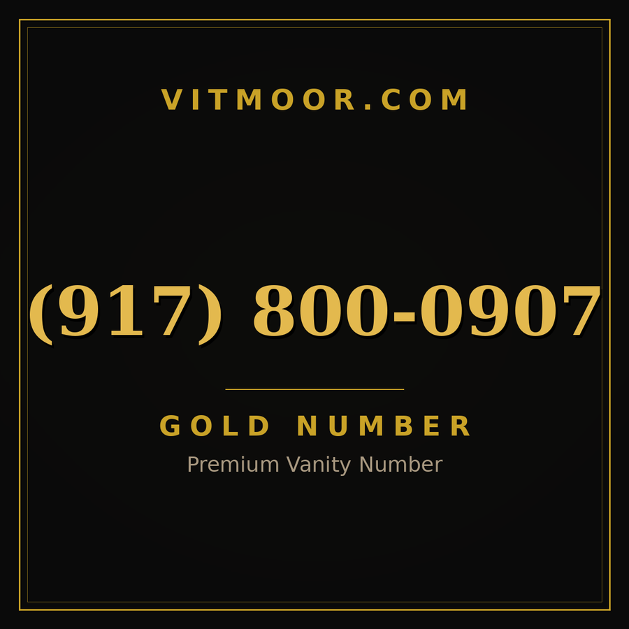 VITMOOR Gold premium number (917) 800-0907