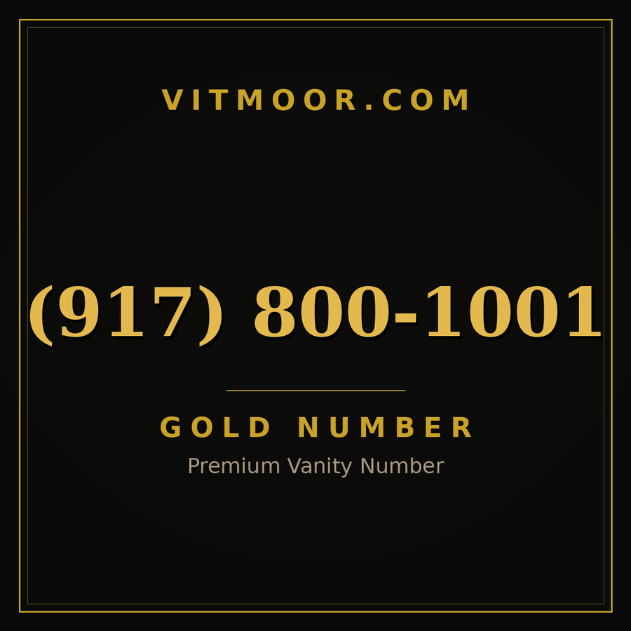 VITMOOR Gold premium number (917) 800-1001