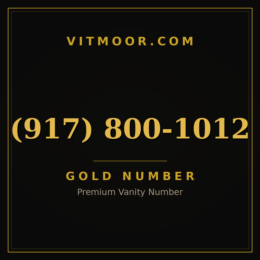 VITMOOR Gold premium number (917) 800-1012
