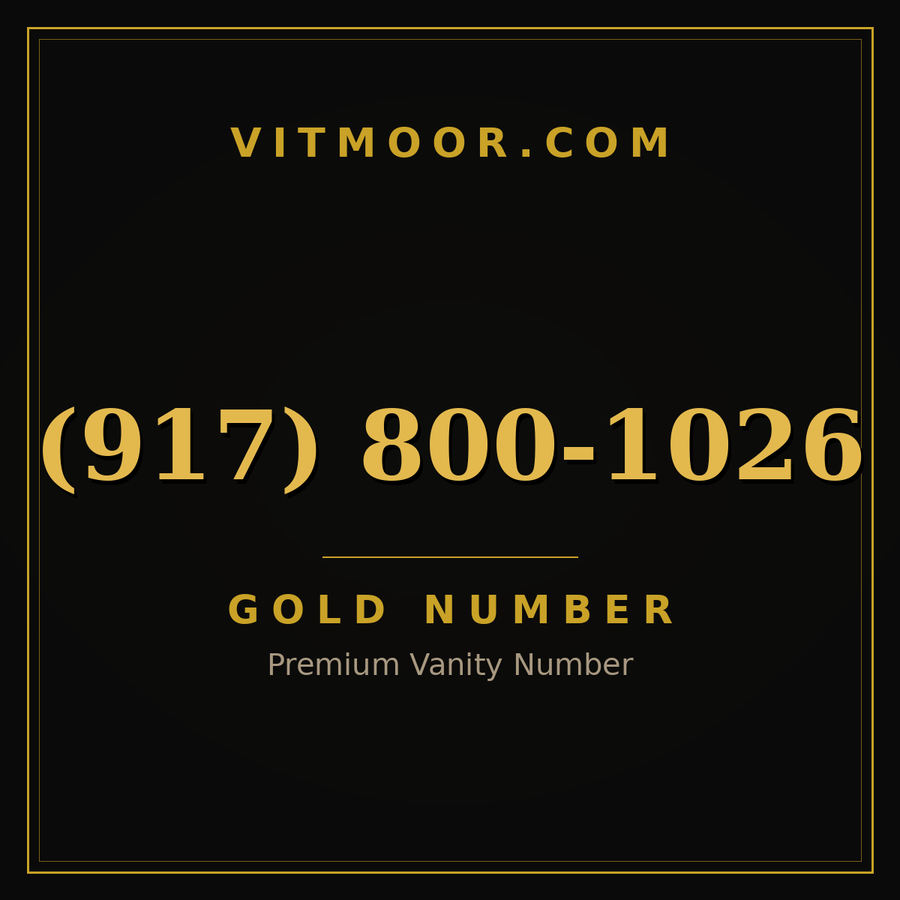 VITMOOR Gold premium number (917) 800-1026