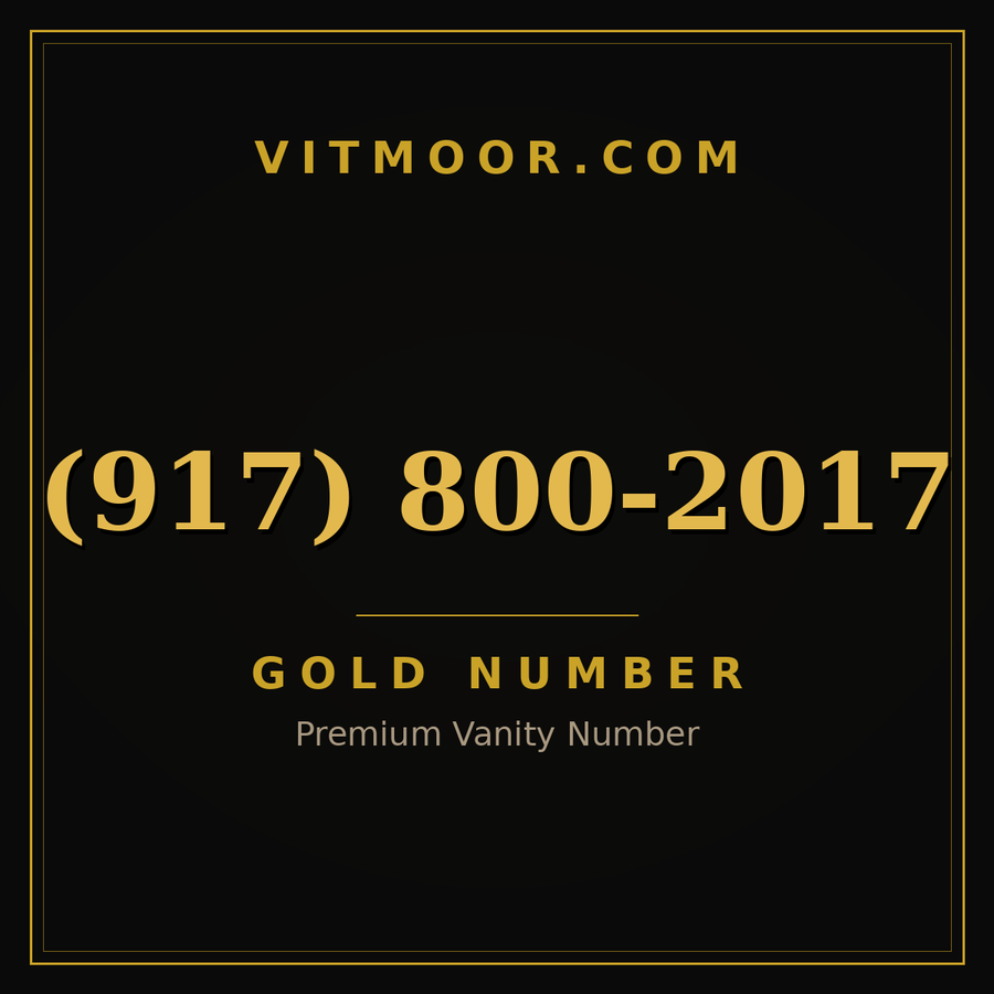 VITMOOR Gold premium number (917) 800-2017