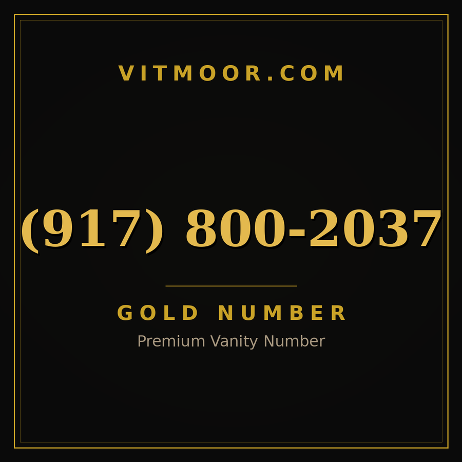 VITMOOR Gold premium number (917) 800-2037