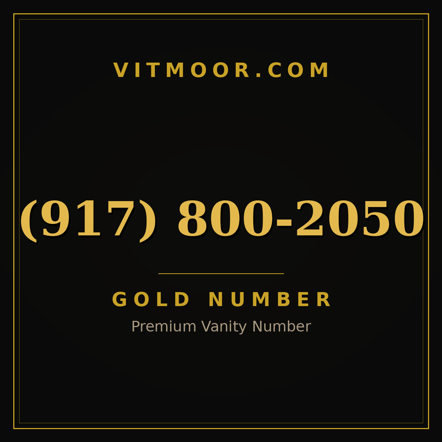 VITMOOR Gold premium number (917) 800-2050
