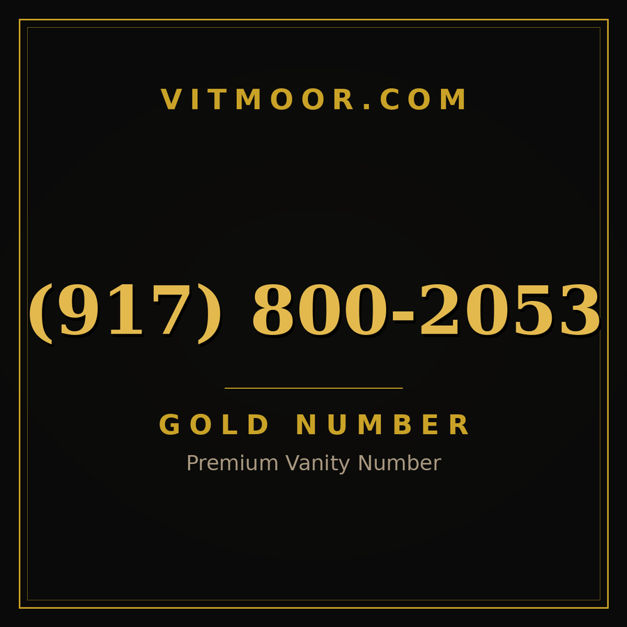 VITMOOR Gold premium number (917) 800-2053