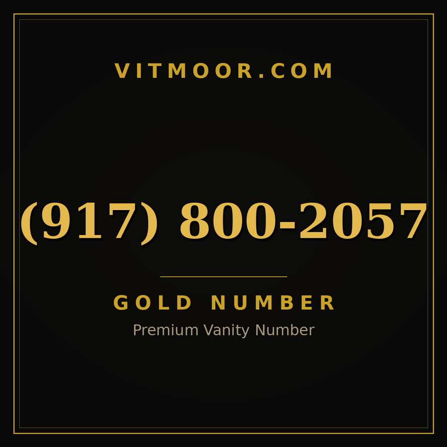 VITMOOR Gold premium number (917) 800-2057