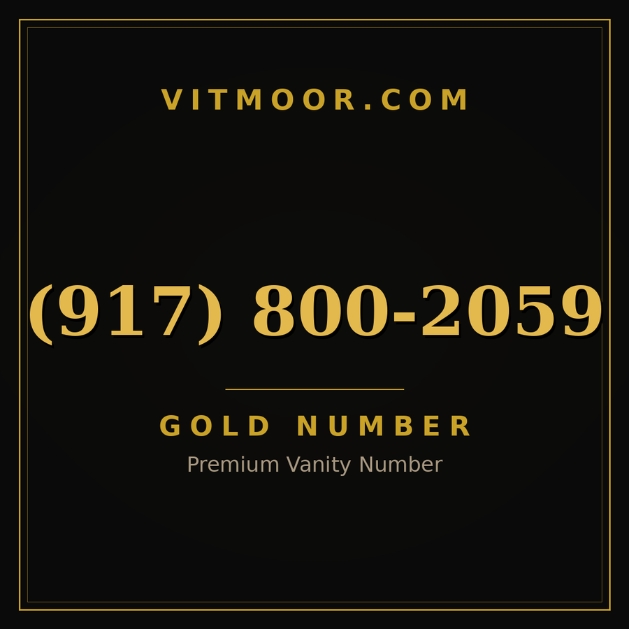 VITMOOR Gold premium number (917) 800-2059