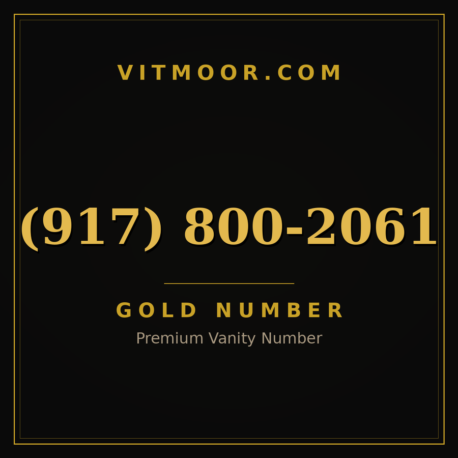 VITMOOR Gold premium number (917) 800-2061