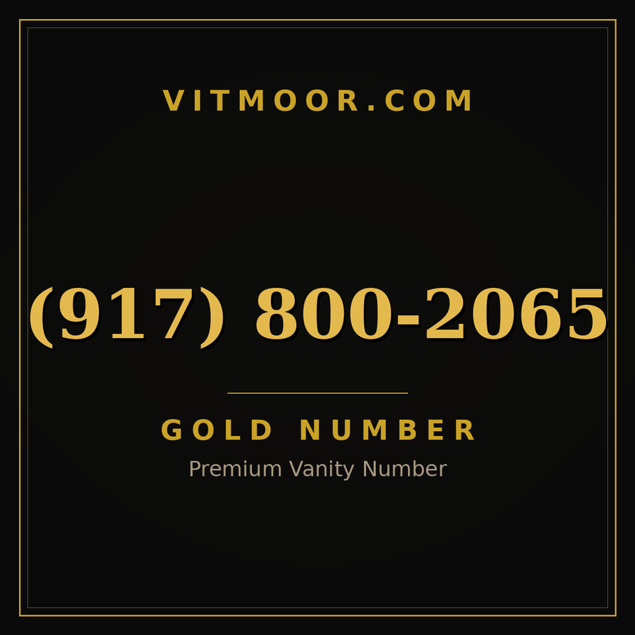 VITMOOR Gold premium number (917) 800-2065