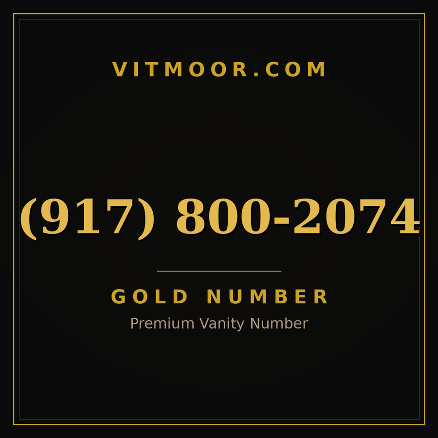 VITMOOR Gold premium number (917) 800-2074