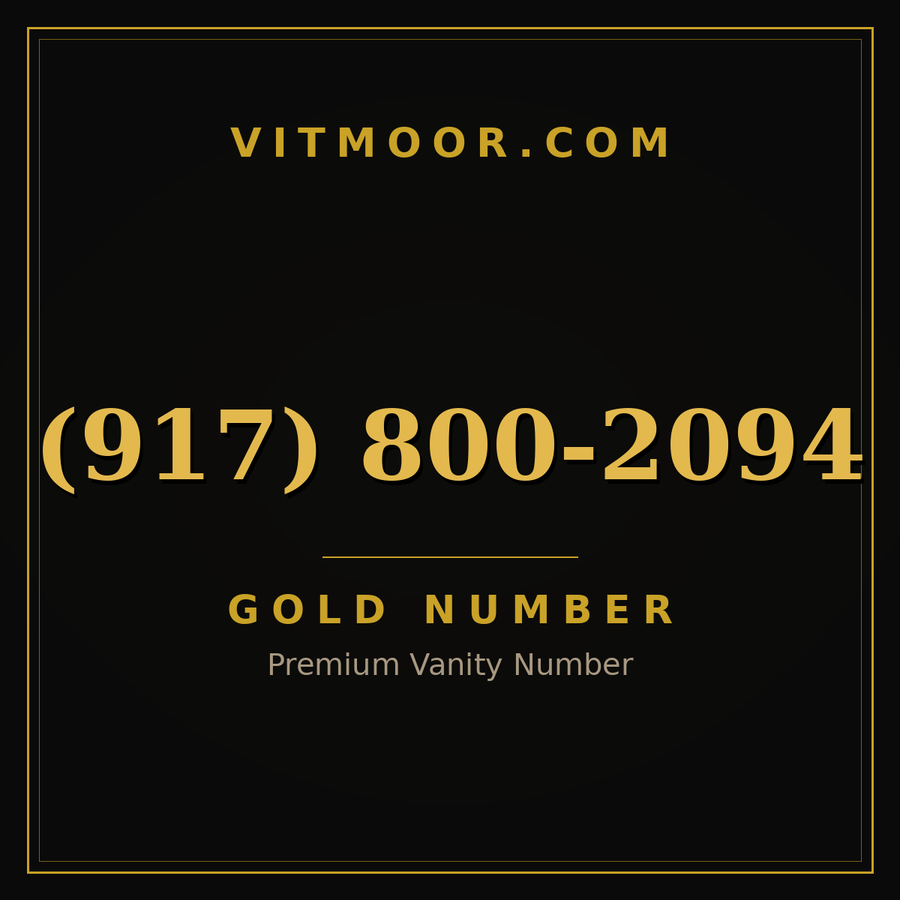 VITMOOR Gold premium number (917) 800-2094