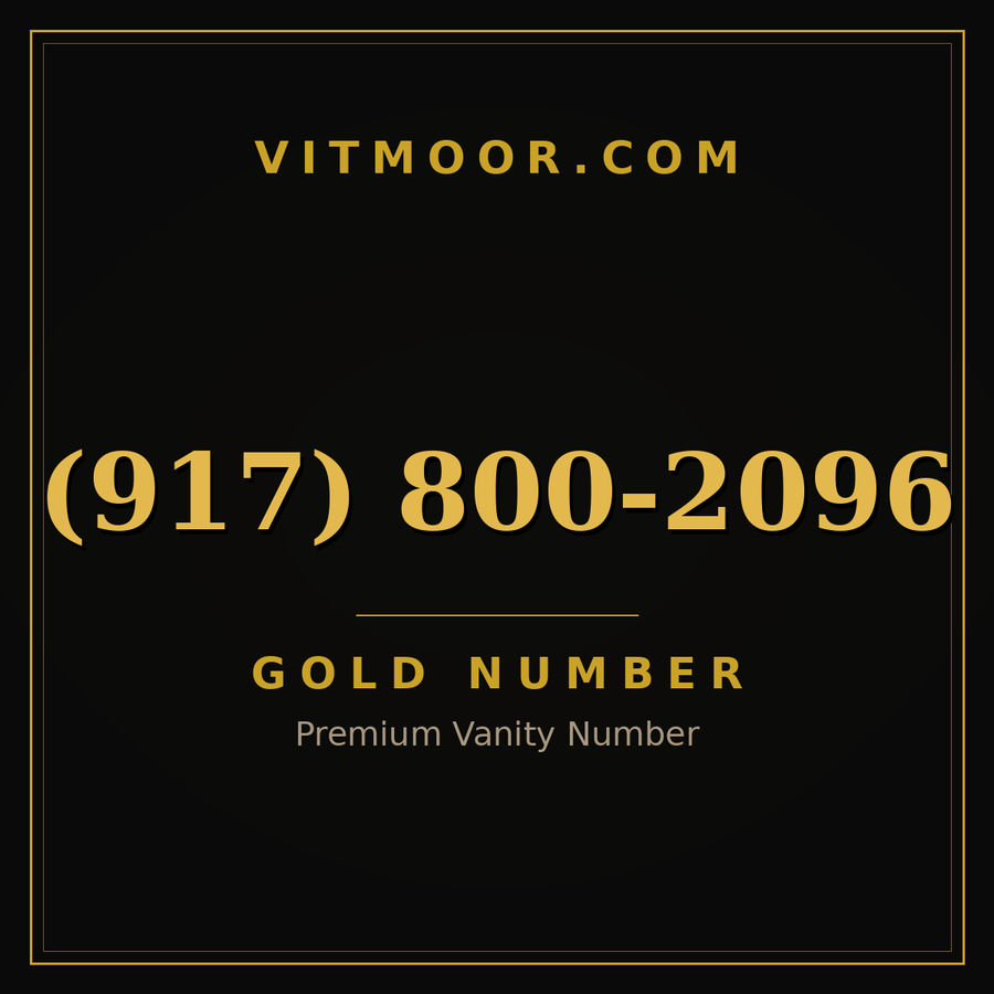 VITMOOR Gold premium number (917) 800-2096