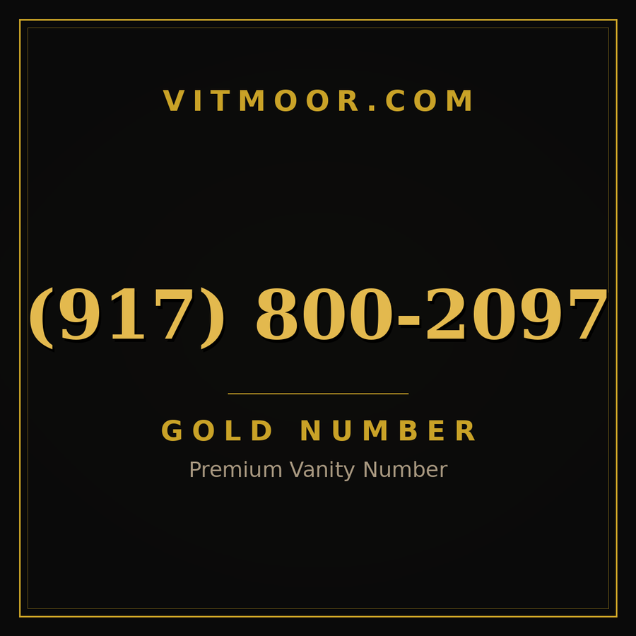 VITMOOR Gold premium number (917) 800-2097