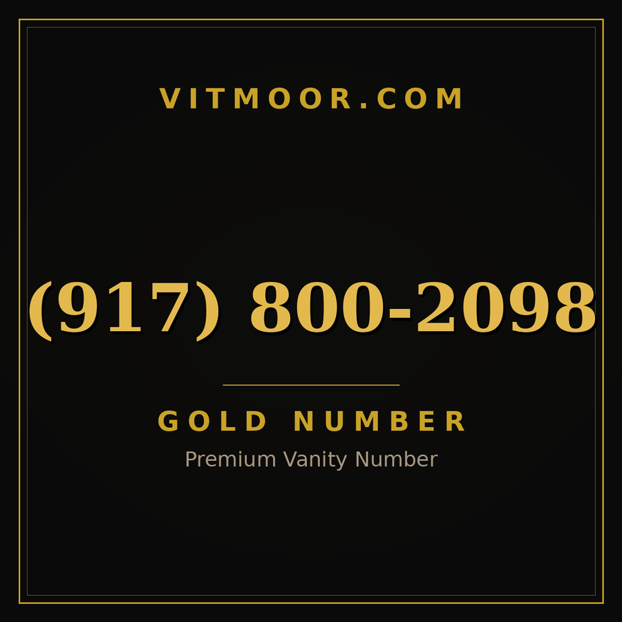 VITMOOR Gold premium number (917) 800-2098