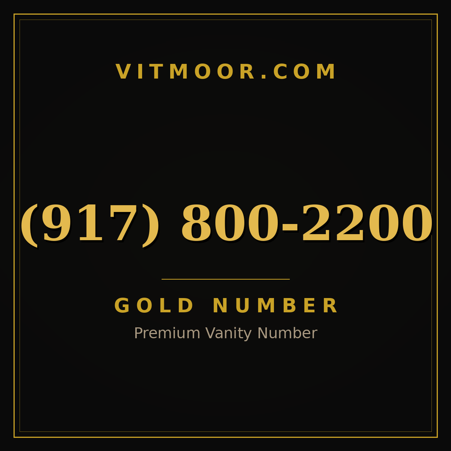VITMOOR Gold premium number (917) 800-2200
