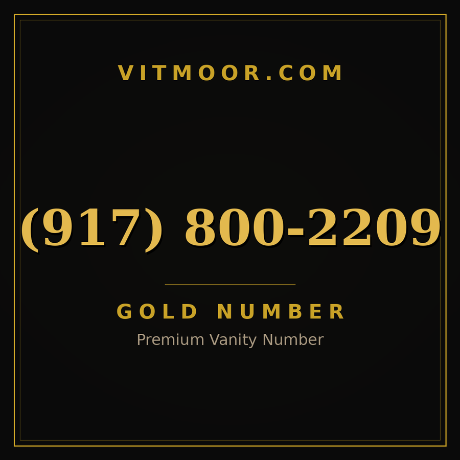 VITMOOR Gold premium number (917) 800-2209