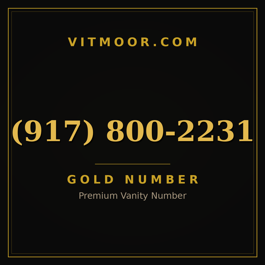 VITMOOR Gold premium number (917) 800-2231