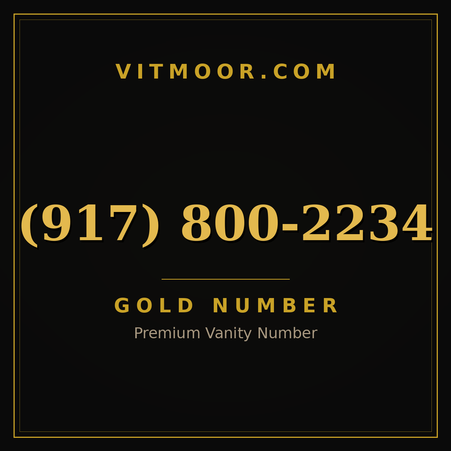 VITMOOR Gold premium number (917) 800-2234