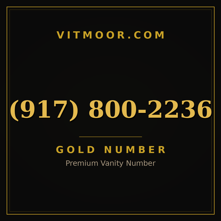 VITMOOR Gold premium number (917) 800-2236