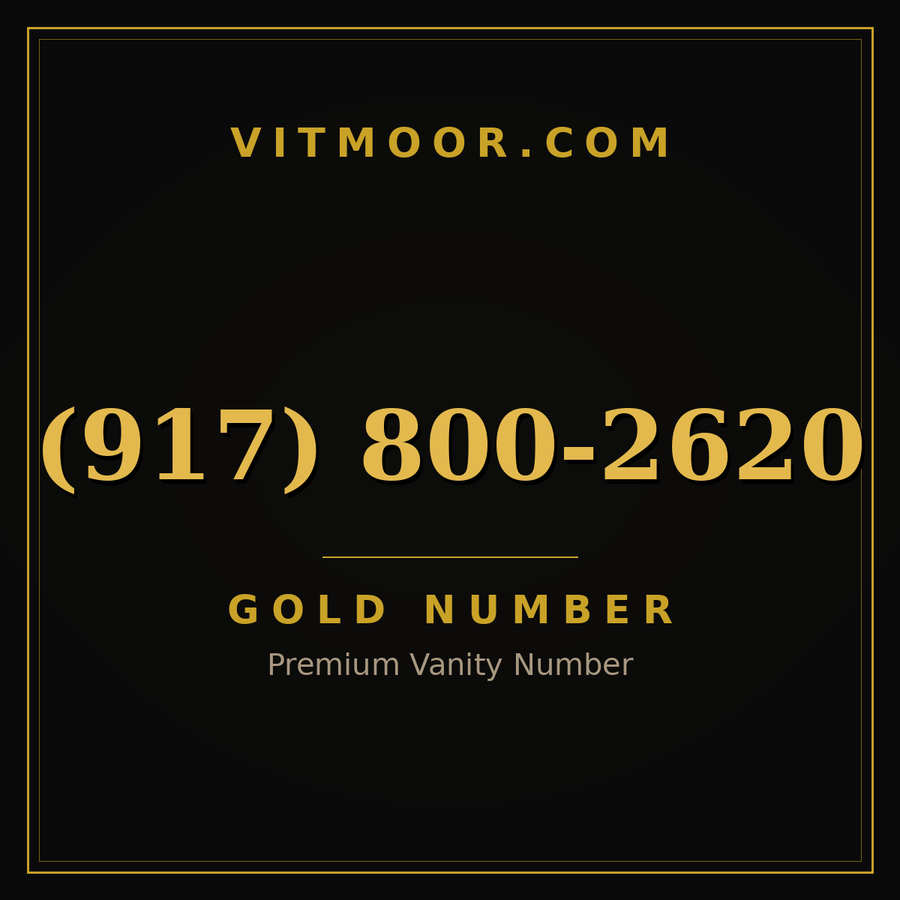 VITMOOR Gold premium number (917) 800-2620
