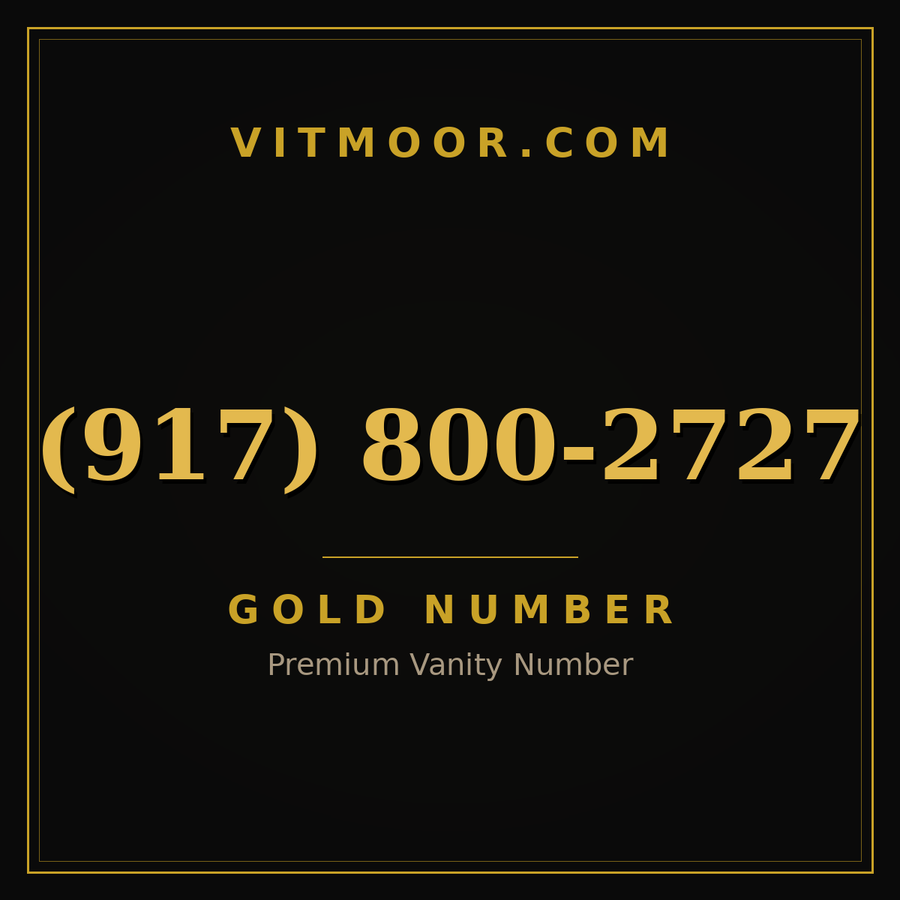 VITMOOR Gold premium number (917) 800-2727