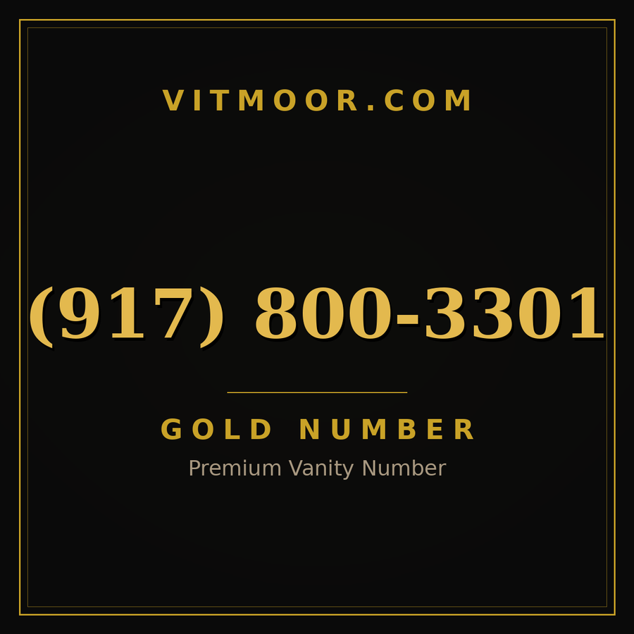 VITMOOR Gold premium number (917) 800-3301