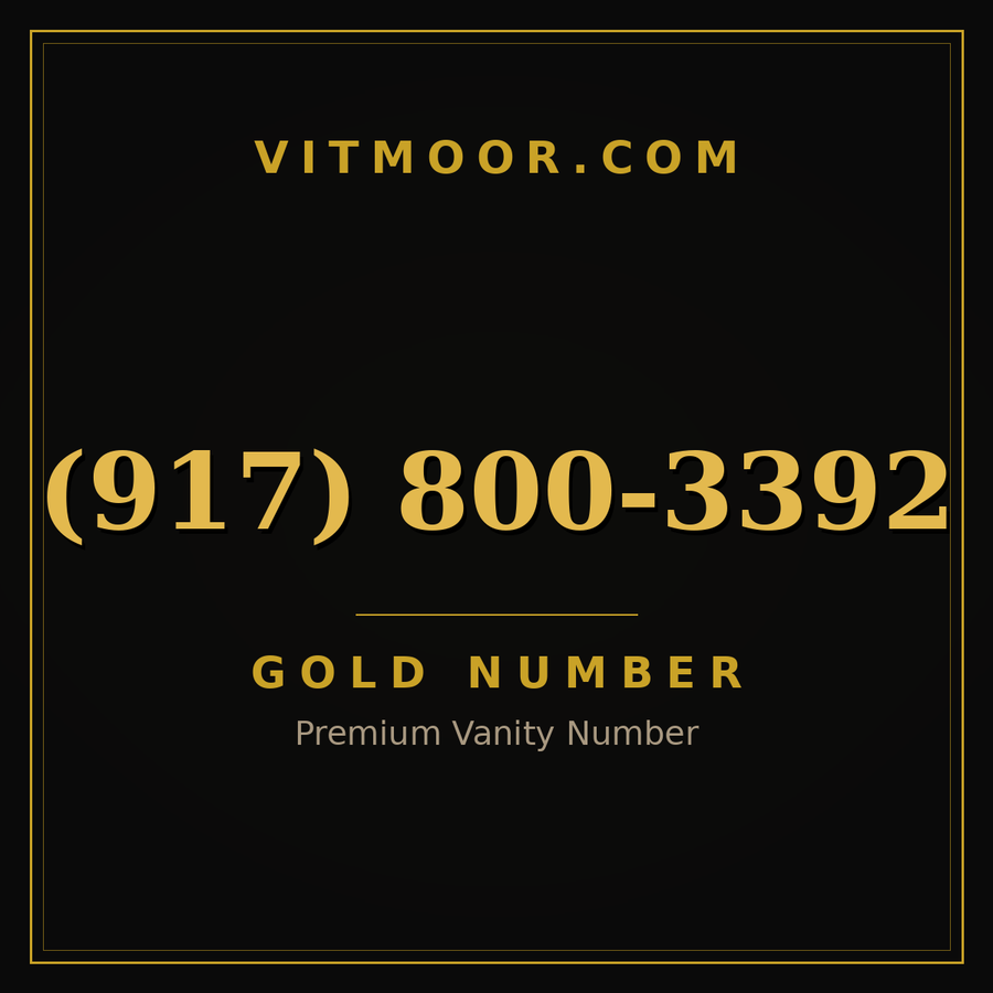 VITMOOR Gold premium number (917) 800-3392